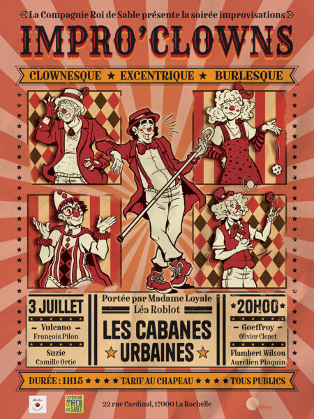 Réseaux Sociaux Affiche Soirée Impro Clown Juillet 2026 – Pablo Huet Ploquin