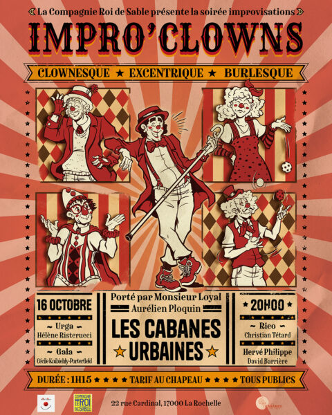 Réseaux Sociaux Affiche Soirée Impro Clown Octobre – aurelien ploquin